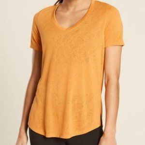 Athleta Breezy Scoop V Tee Abyssinian Yellow